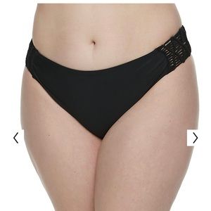 SO Hipster Macrame Black Bikini Bottom 3x NWT